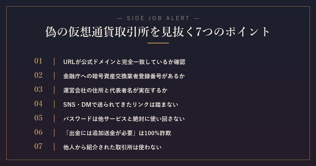 偽サイトを見分ける7つのポイント