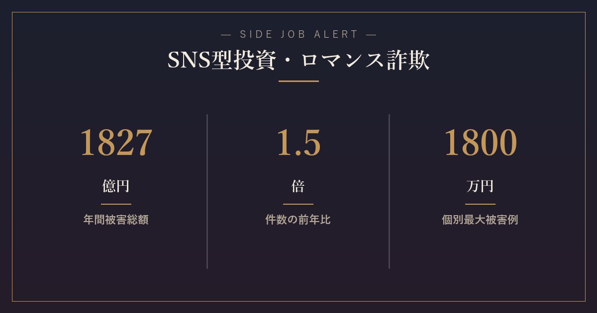 SNS型投資・ロマンス詐欺の被害規模