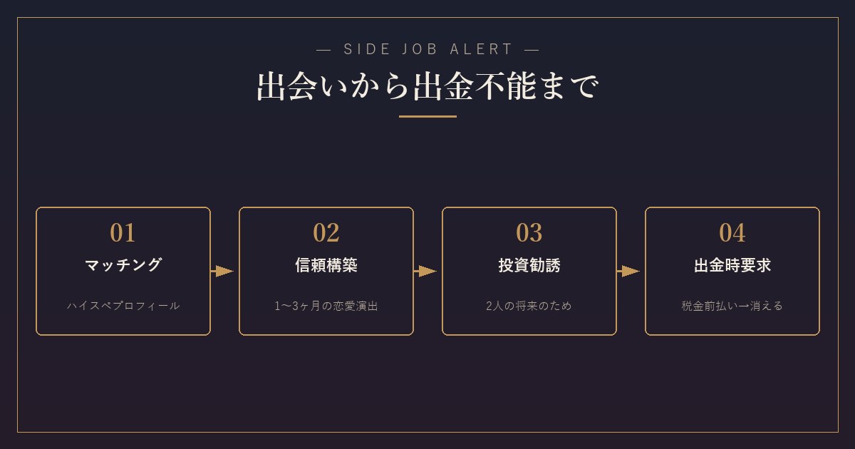 出会いから出金不能までのフロー